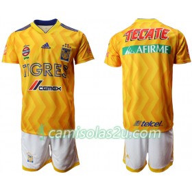 Camisolas de Futebol Tigres UANL Criança Equipamento Principal 2019/20 Manga Curta